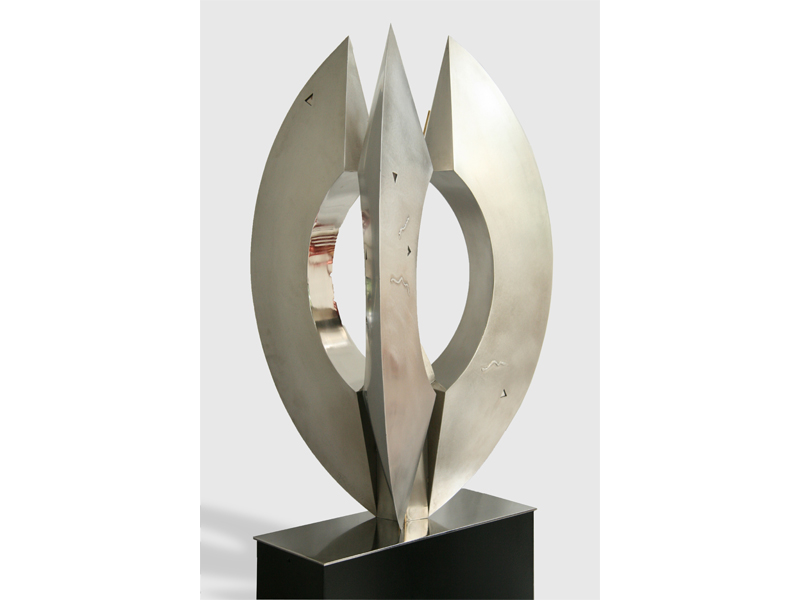  | REFLEJOS | W52 X D52 XH82 cm stainless and brass Ed. 3 