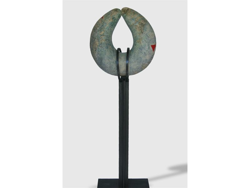  | TAURO 2000 | W44 X D25 X H133 cm ceramic copperoxides paint wrought iron 2000 