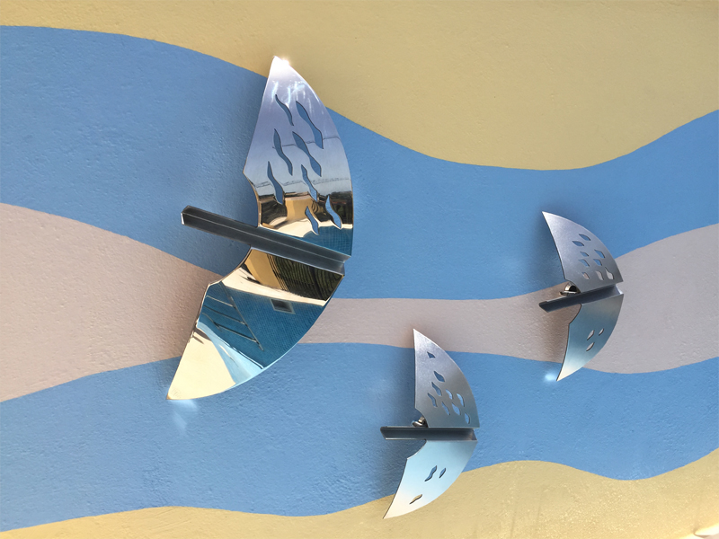  Steel sculpture relief wall decoration 