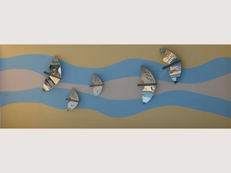  modern outdoor steel sculpture led lights 