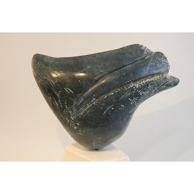 GREEN BIRD|Natural stone|H: 23 cm